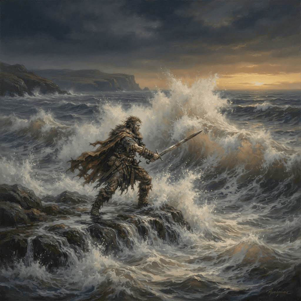 Cú Chulainn en de golven