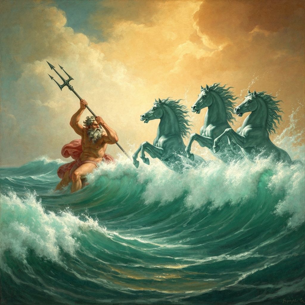 Poseidon schept het Paard